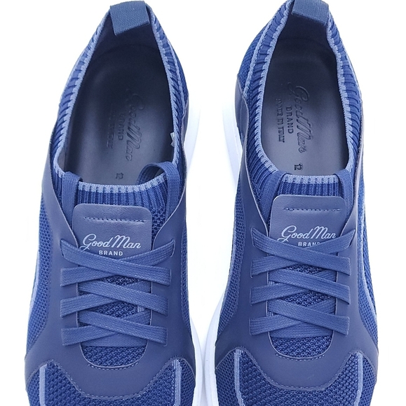 Good Man Brand GMB Knit Trainer Sky Captain Blue Men’s Italian Sneaker Size 12 - Picture 6 of 10
